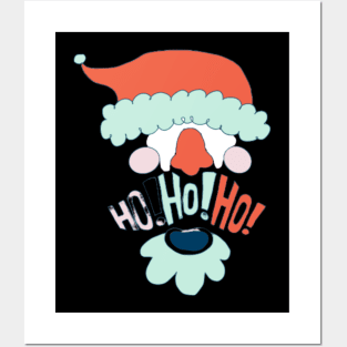 Ho Ho Ho - Santa's Face Posters and Art